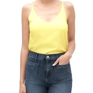 NWT banana republic yellow camisole with adjustable straps size L